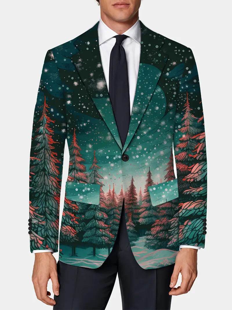 Christmas Series Cartoon Anime Men's Long-sleeved Coat - Velora