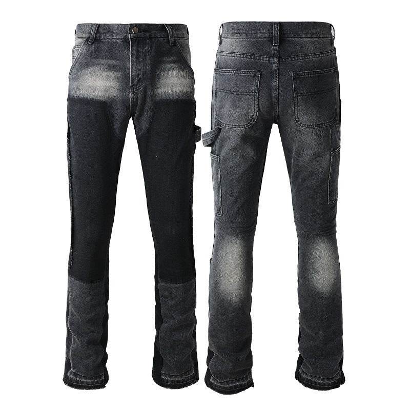 Denim Non-elastic Slim Fit Bootcut Trousers Men Jeans - Velora