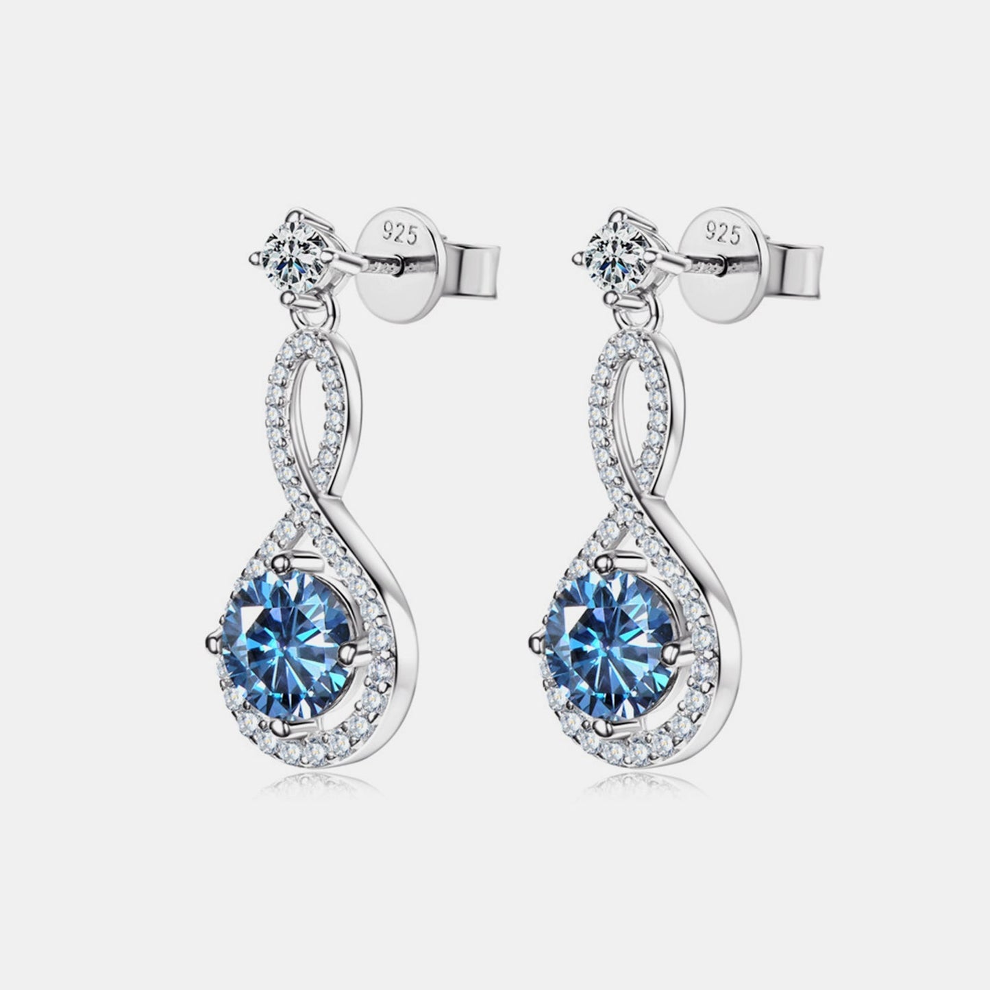 1 Carat Moissanite 925 Sterling Silver Earrings - Velora Luxury Fashion