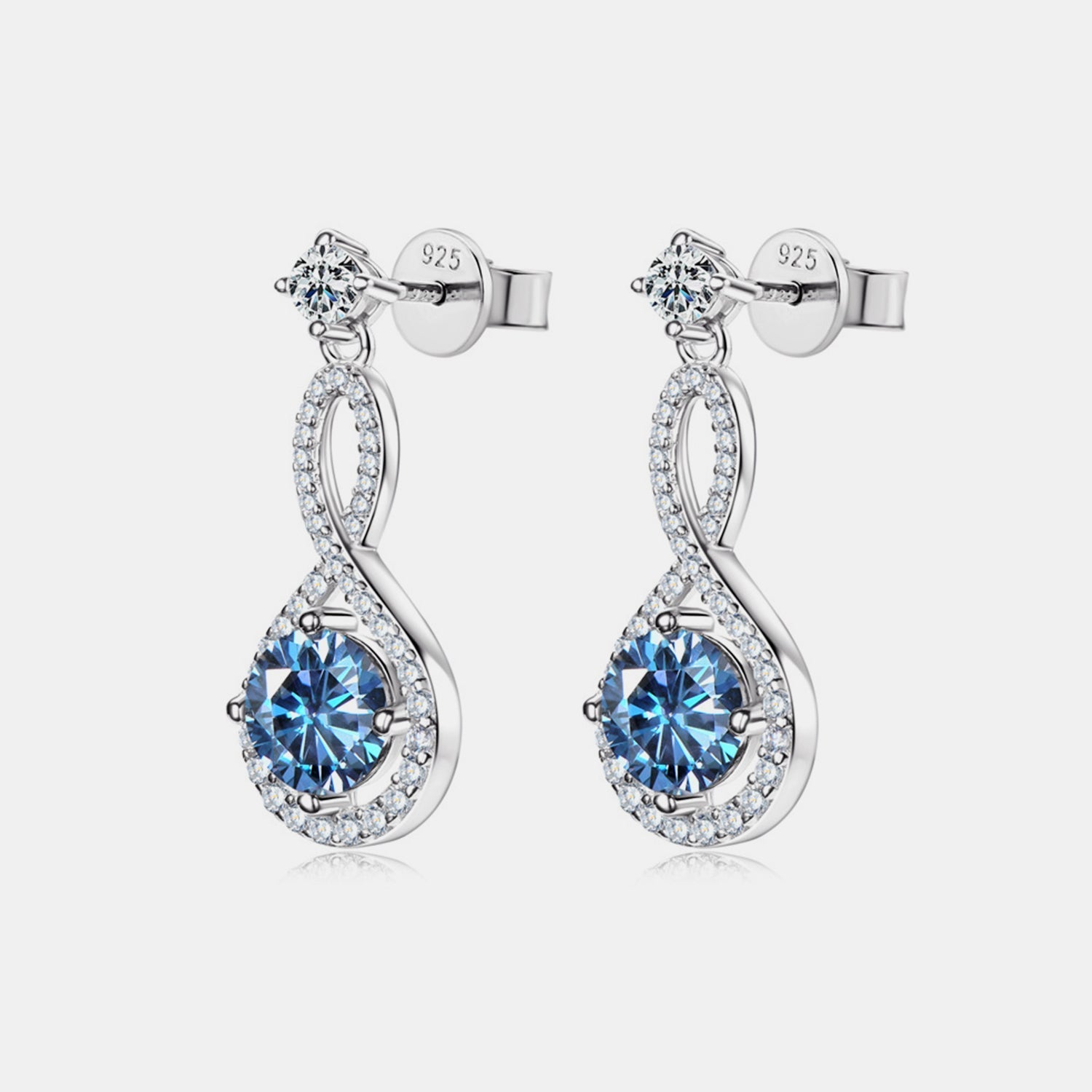 1 Carat Moissanite 925 Sterling Silver Earrings - Velora Luxury Fashion