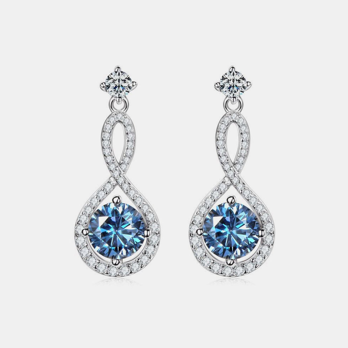 1 Carat Moissanite 925 Sterling Silver Earrings - Velora Luxury Fashion