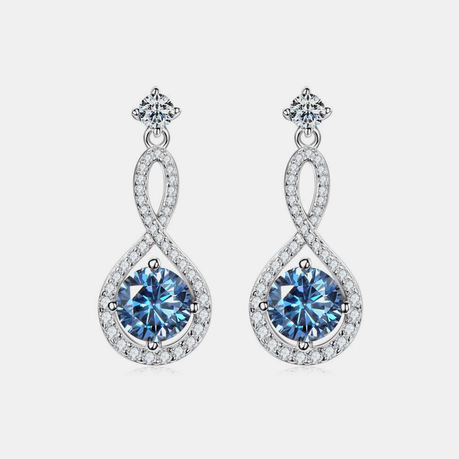 1 Carat Moissanite 925 Sterling Silver Earrings - Velora Luxury Fashion