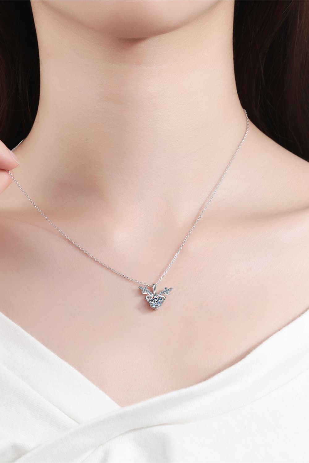 1 Carat Moissanite 925 Sterling Silver Necklace - Velora Luxury Fashion