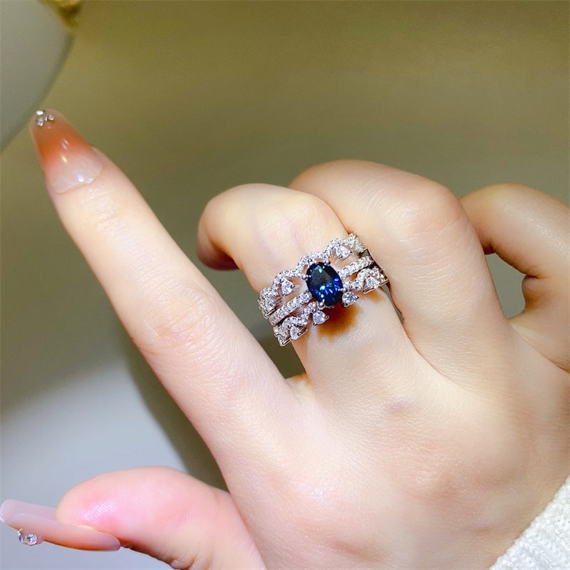 1 Carat Moissanite 925 Sterling Silver Ring - Velora Luxury Fashion