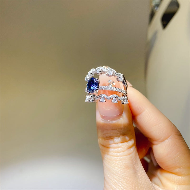 1 Carat Moissanite 925 Sterling Silver Ring - Velora Luxury Fashion