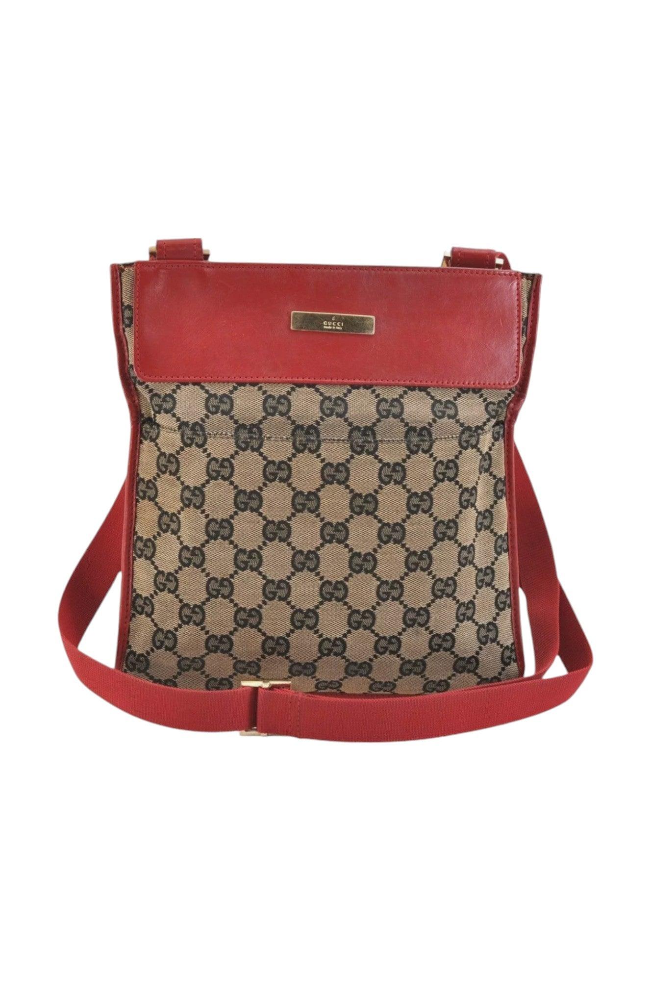 GUCCI Shoulder Cross Body Bag GG Canvas Leather 0190348 Black 9211K - Velora