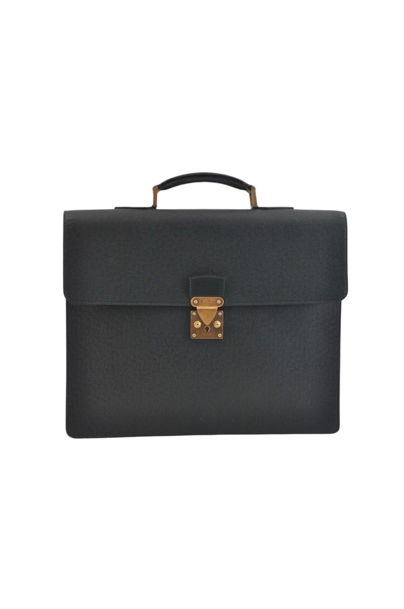 Louis Vuitton Taiga Serviette Kourad Briefcase Green M30074 LV 8936K - Velora