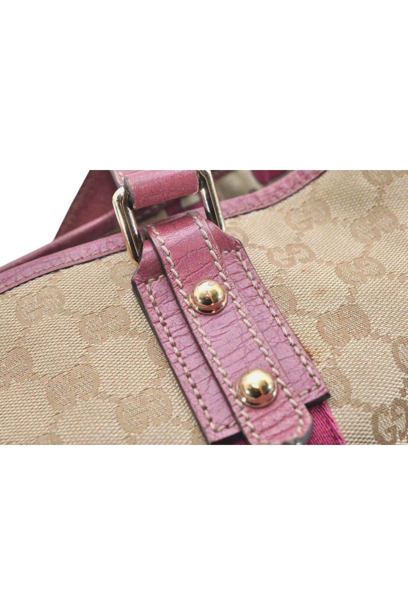 GUCCI Sherry Line Shoulder Tote Bag GG Canvas Leather Beige 7192K - Velora