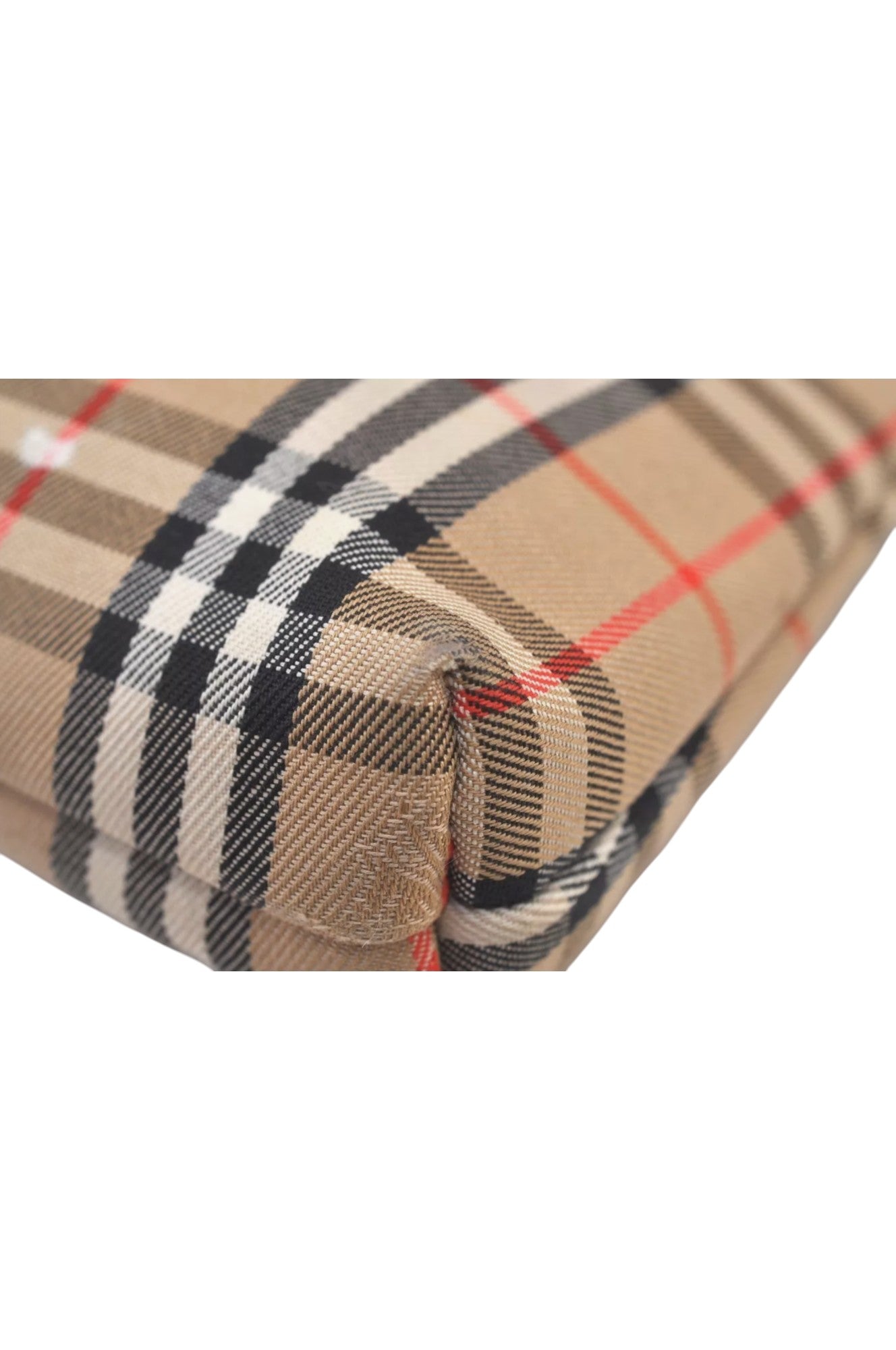 Authentic Burberrys Nova Check Clutch Hand Bag Patter Canvas Leather Beige 5510L - Velora