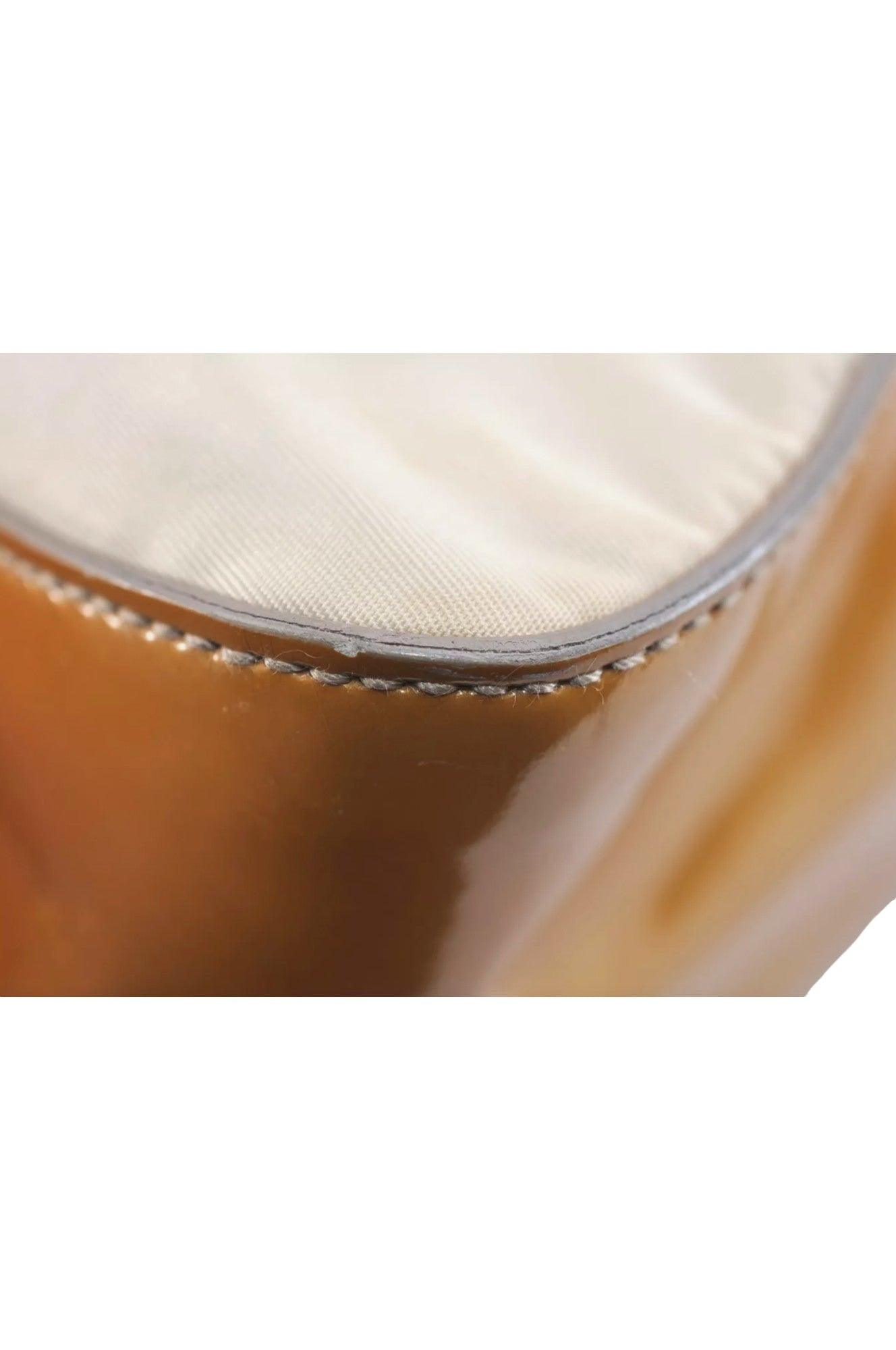 PRADA Nylon Tessuto Enamel Shoulder Hand Bag Purse Cream White 9257K - Velora