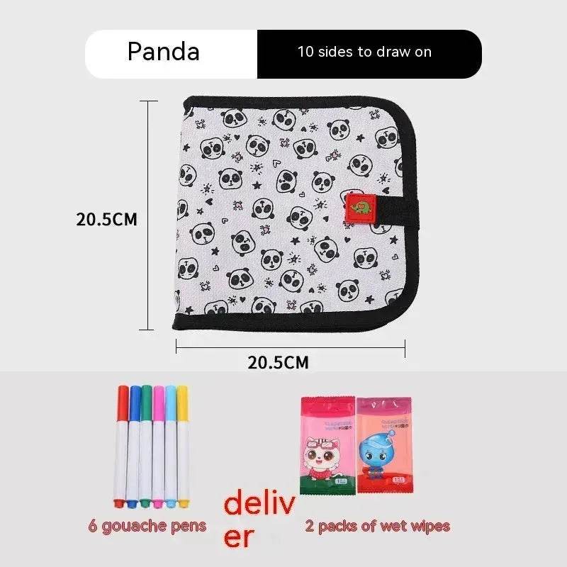 10-sided Children's Early Education Picture Book Double-sided Graffiti Drawing Board Portable Children Drawing Coloring Book - Velora