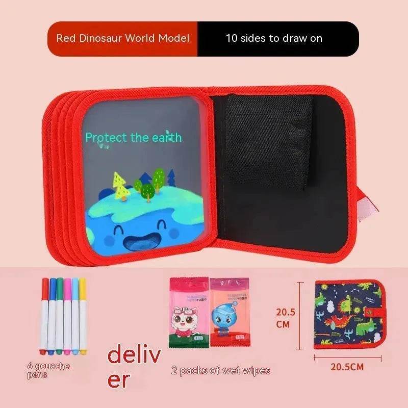 10-sided Children's Early Education Picture Book Double-sided Graffiti Drawing Board Portable Children Drawing Coloring Book - Velora