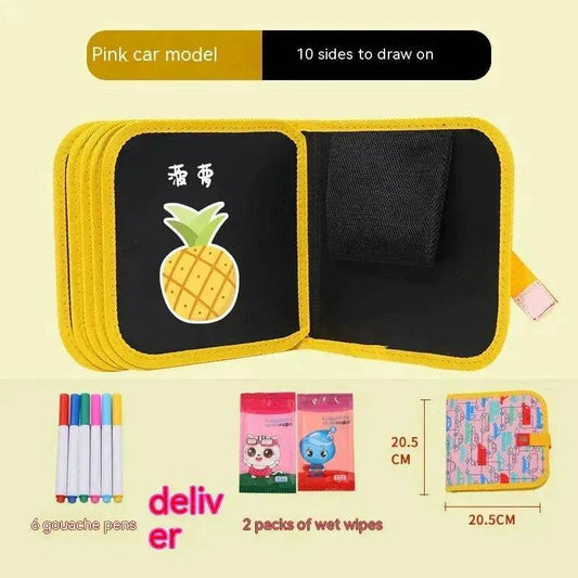 10-sided Children's Early Education Picture Book Double-sided Graffiti Drawing Board Portable Children Drawing Coloring Book - Velora