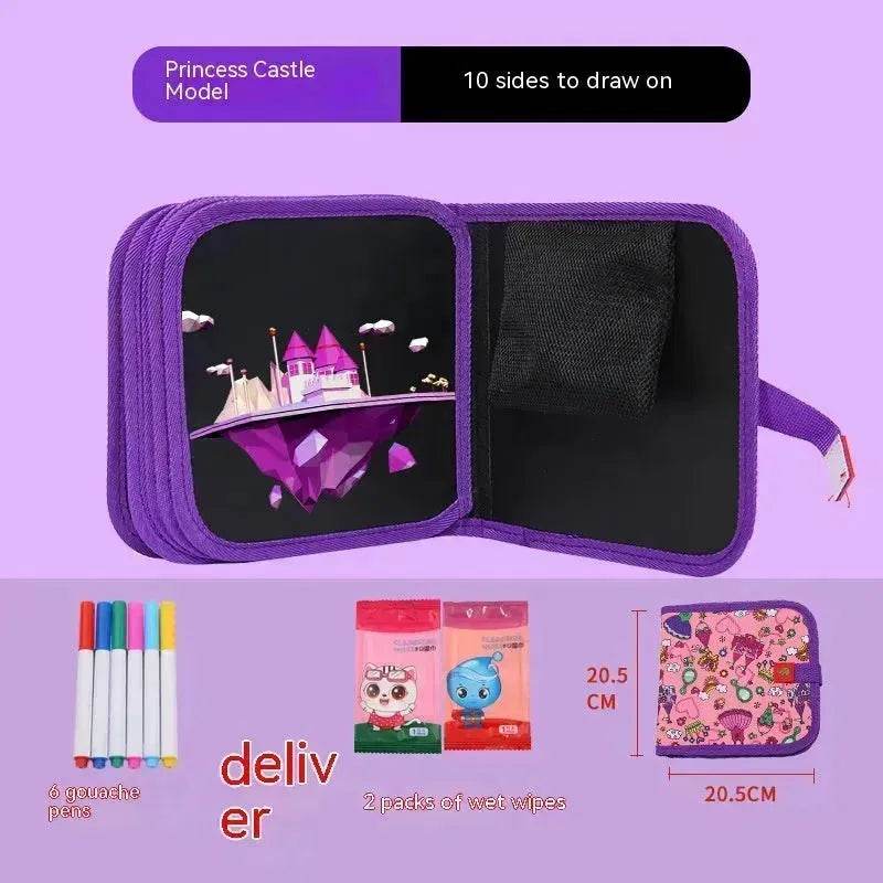 10-sided Children's Early Education Picture Book Double-sided Graffiti Drawing Board Portable Children Drawing Coloring Book - Velora
