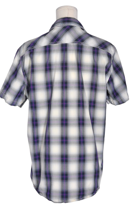 AMERICAN EAGLE Men Button Down Tops Regular fit in Gray - L - Velora