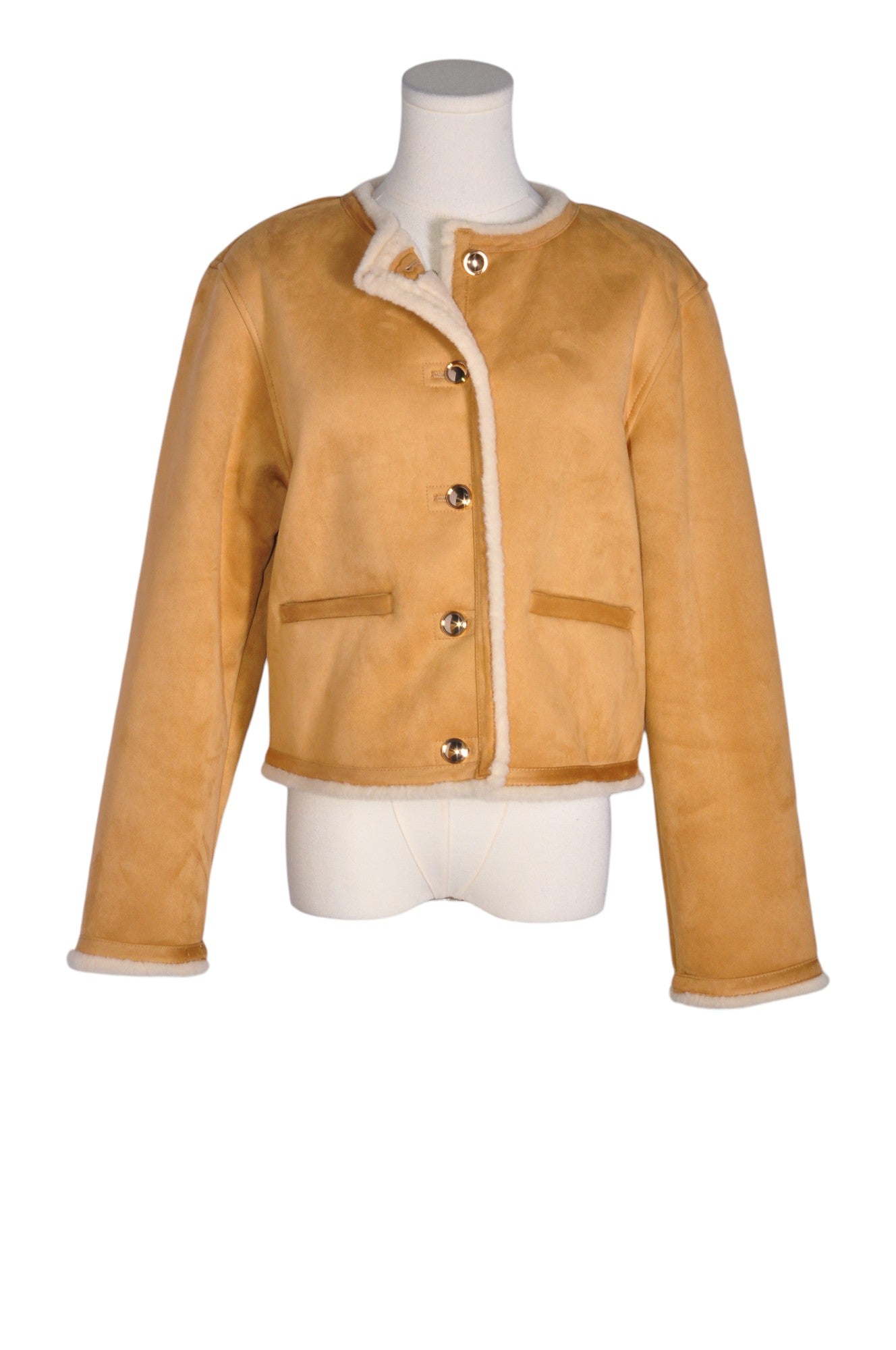 ZARA Women Coats Regular fit in Beige - XS - Velora