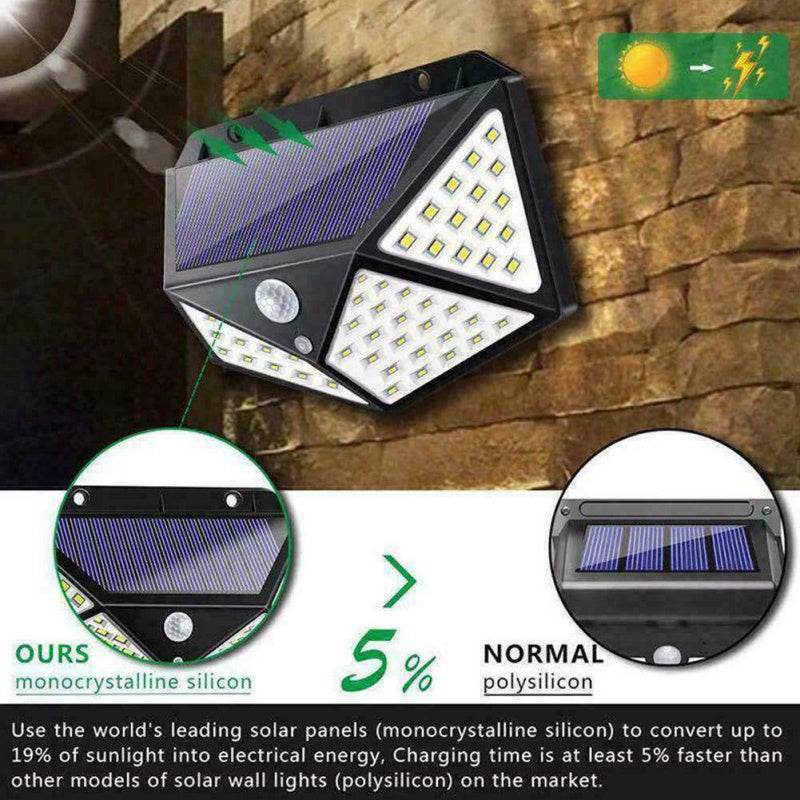 100LED solar wall LED light Outdoor, Corridor, Garden, Courtyard Lightning - Velora