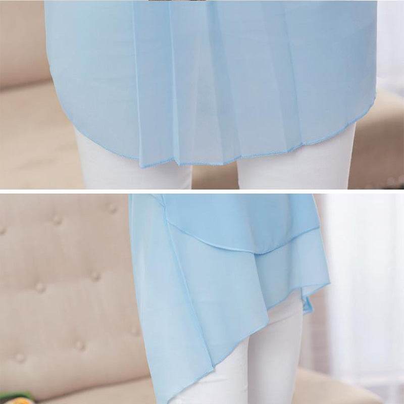 New Spring Summer Women Chiffon Loose Blouse top O-Neck Short sleeve Plus size - Velora