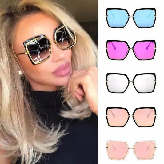 Reflective Fashion metal retro sunglasses for Women - Velora