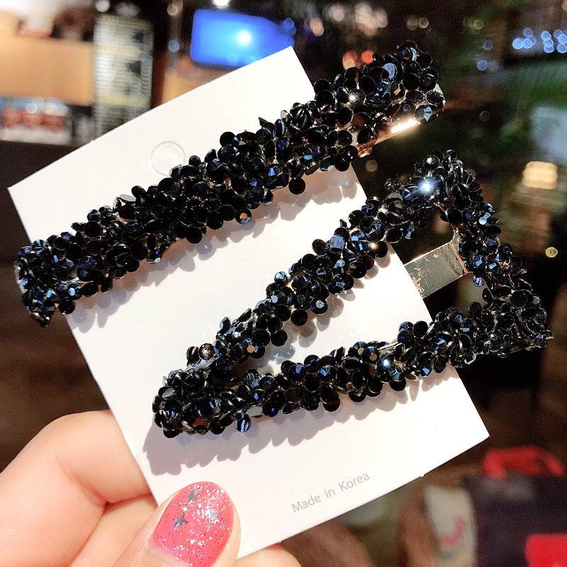 Elegant Rhinestone Flower Bling Hair Clip - Velora