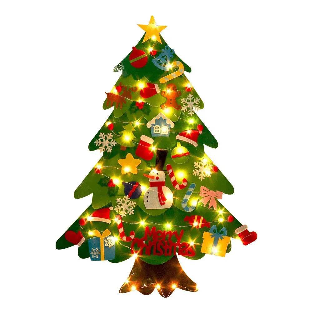 Children's DIY felt Christmas tree with lights - Velora