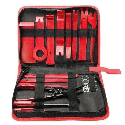 Plastic 19pcs Car Radio Panel Trim Dashboard Removal Set Easy Carry Disassemble Repair tool - Velora