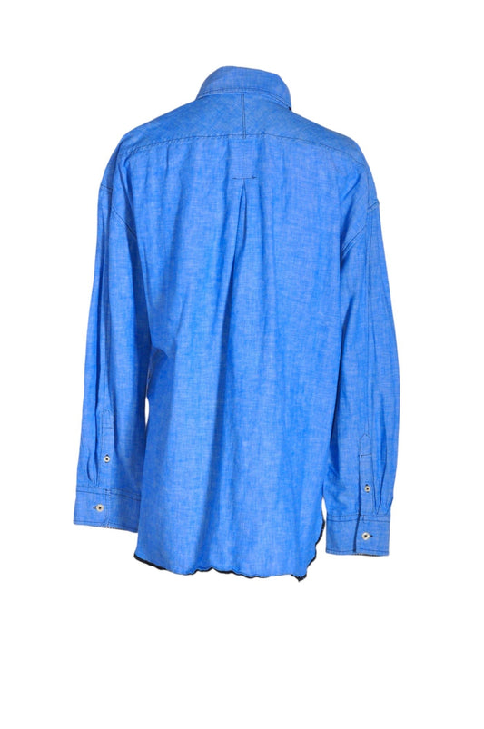 UNBRANDED Men Button Down Tops Regular fit in Blue - L Koop