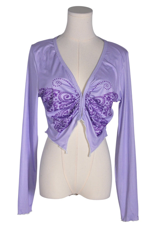 SHEIN Women Crop Tops Regular fit in Purple - L - Velora