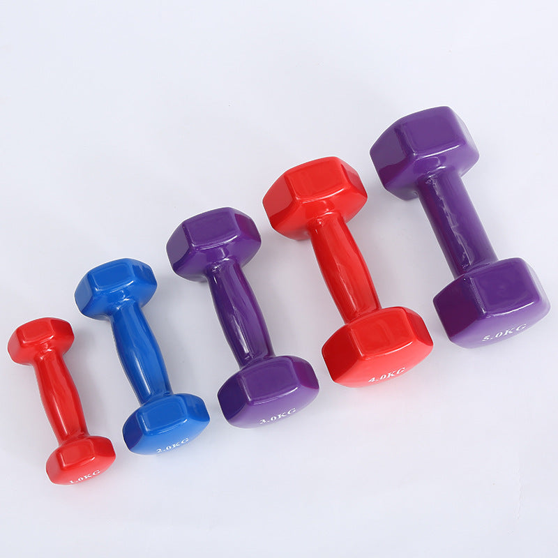 Colourful Plastic Coated Dumbbell for Women & Home Gym