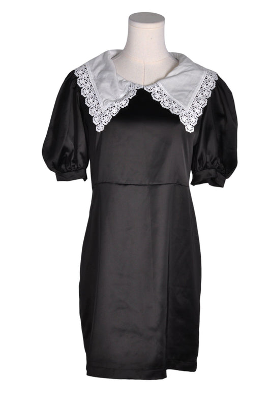 SHEIN Women Midi Dresses Regular fit in Black - M - Velora