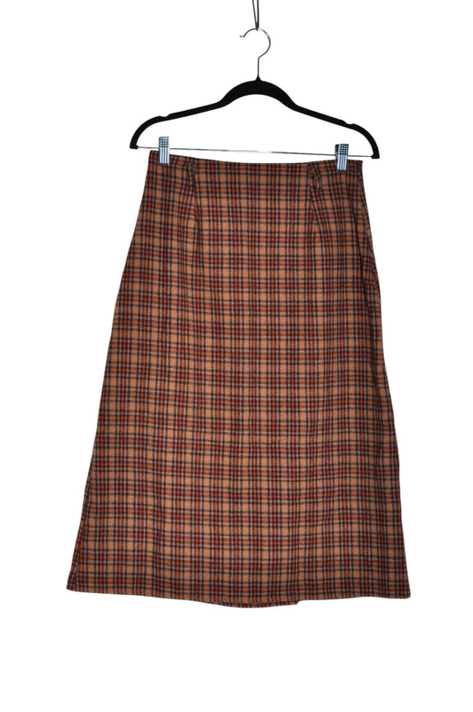 UNBRANDED Women A-Line Skirts Regular fit in Brown - M - Velora