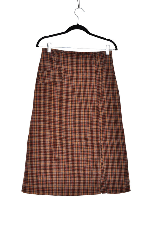 UNBRANDED Women A-Line Skirts Regular fit in Brown - M - Velora
