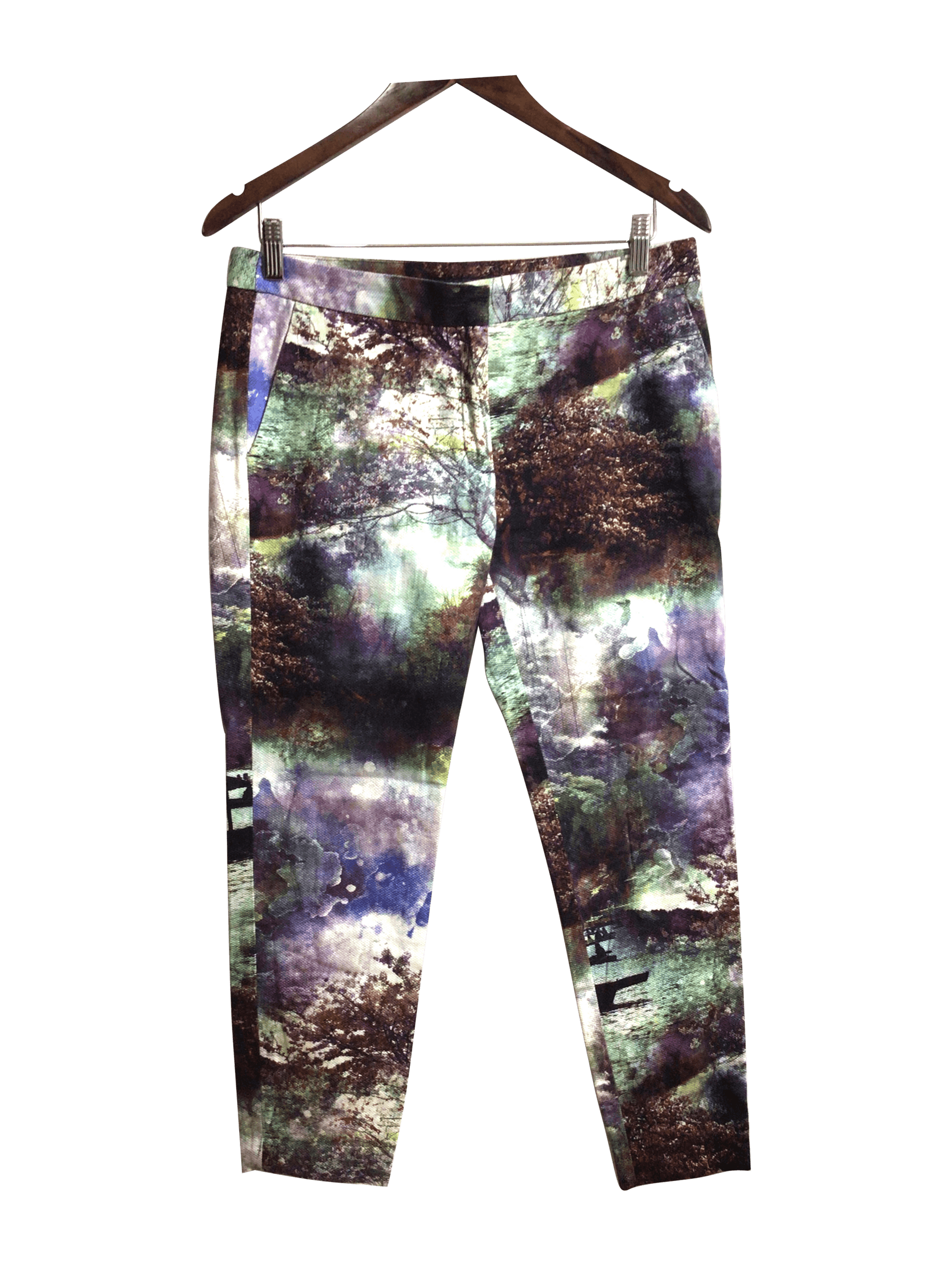 ZARA Women Work Pants Regular fit in Green - M - Velora