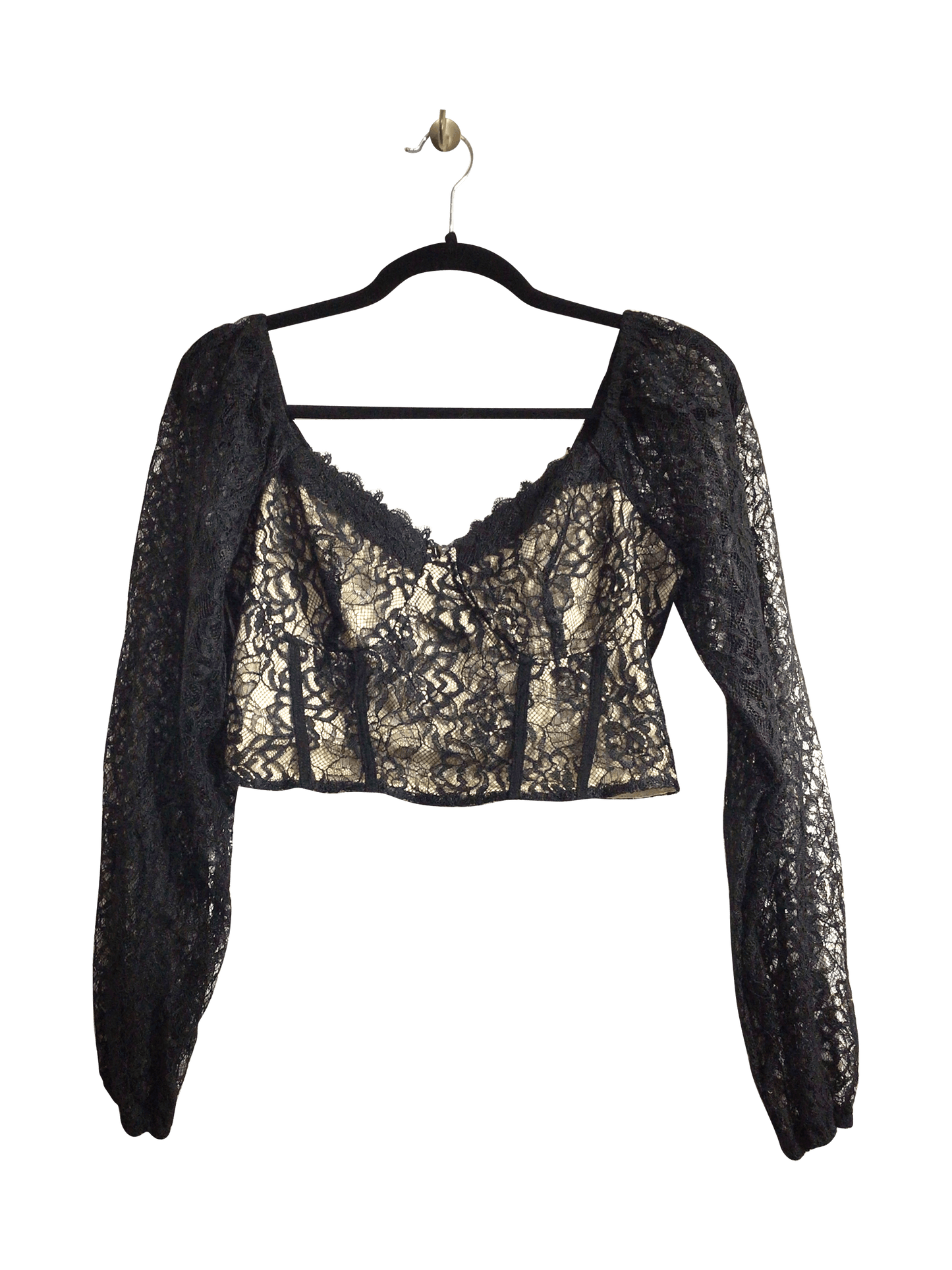 SHEIN Women Crop Tops Regular fit in Black - M - Velora