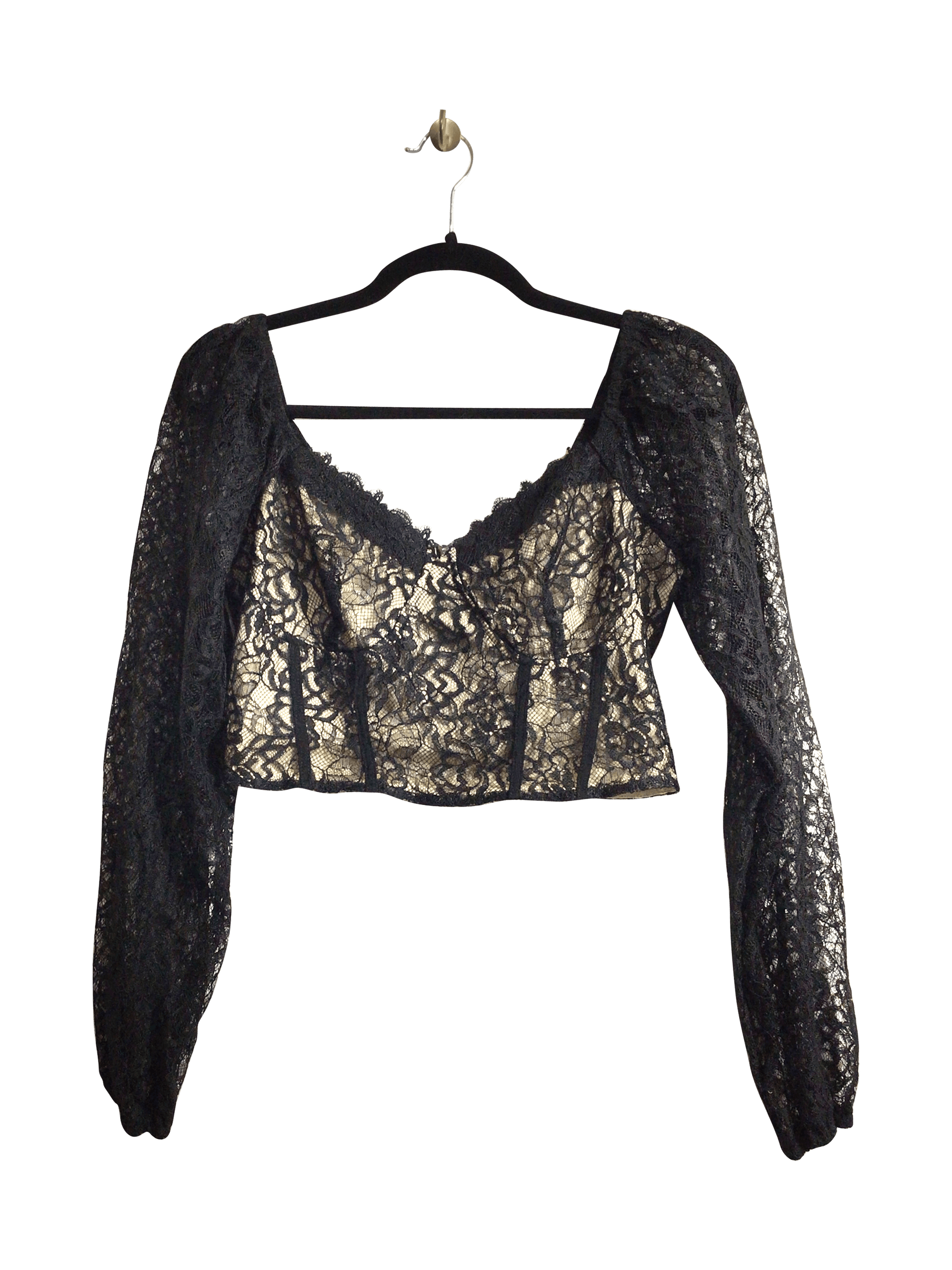 SHEIN Women Crop Tops Regular fit in Black - M - Velora