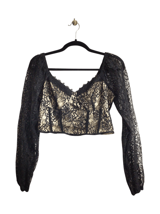 SHEIN Women Crop Tops Regular fit in Black - M - Velora