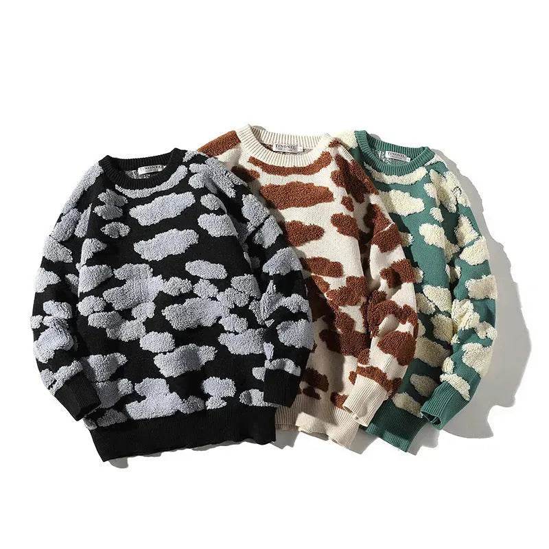 New Trend Autumn Winter Unisex Oversized Woolen Plush Pullover Sweater - Velora