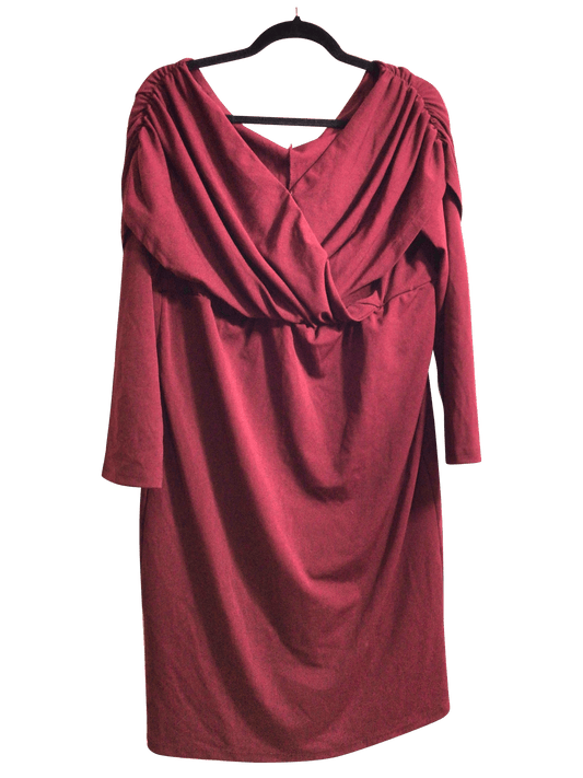 SHEIN Women Midi Dresses Regular fit in Red - XXL - Velora