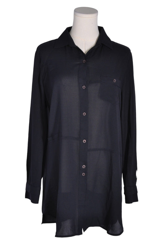 THE JOHNNY LOVE Women Button Down Tops Regular fit in Black - L - Velora