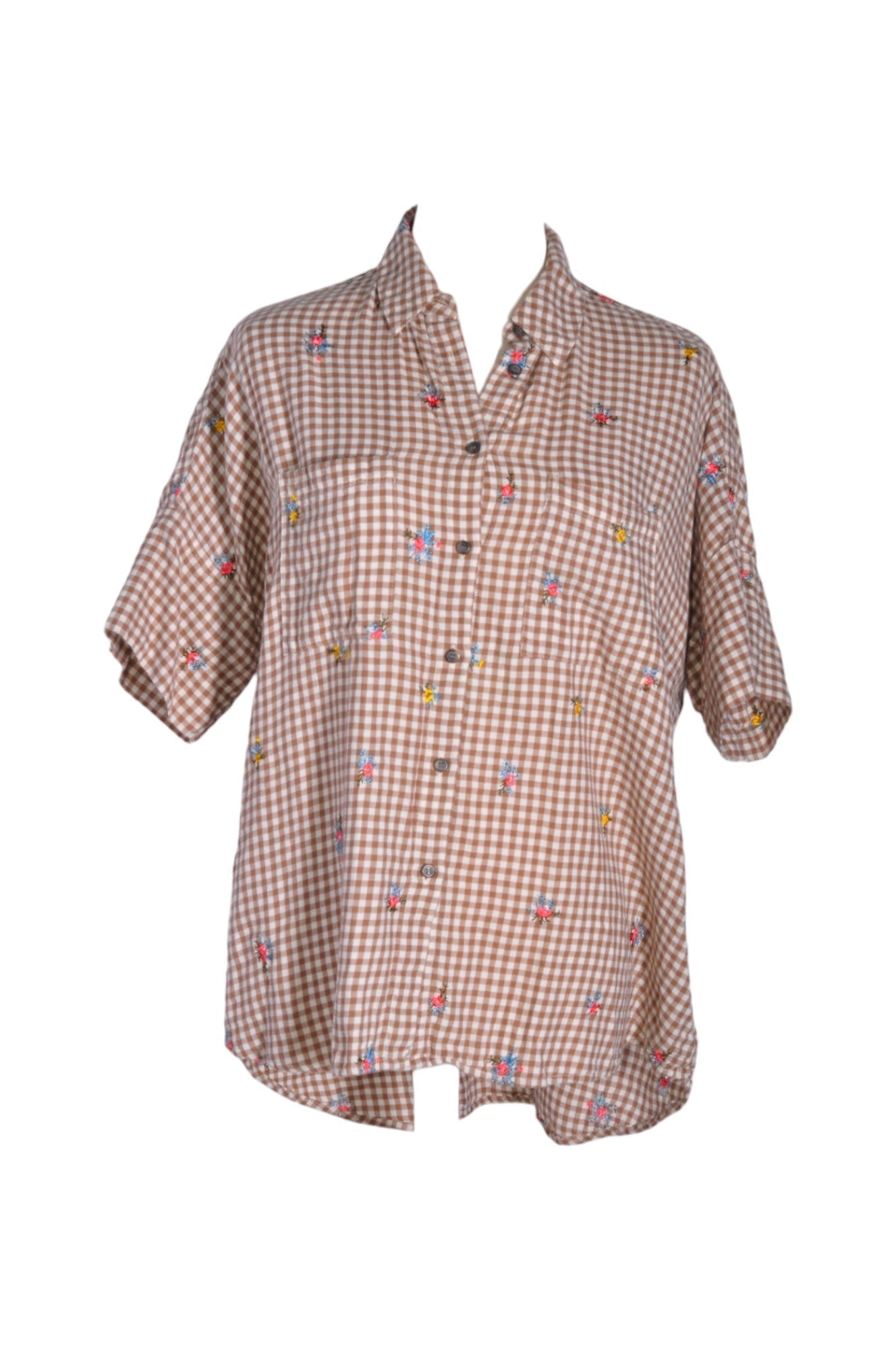 MADEWELL Women Button Down Tops Regular fit in Brown - S - Velora