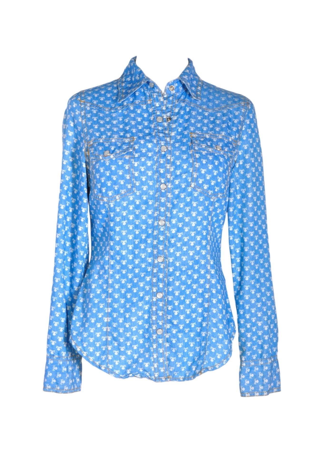 STREETWEAR Women Button Down Tops Regular fit in Blue - S - Velora