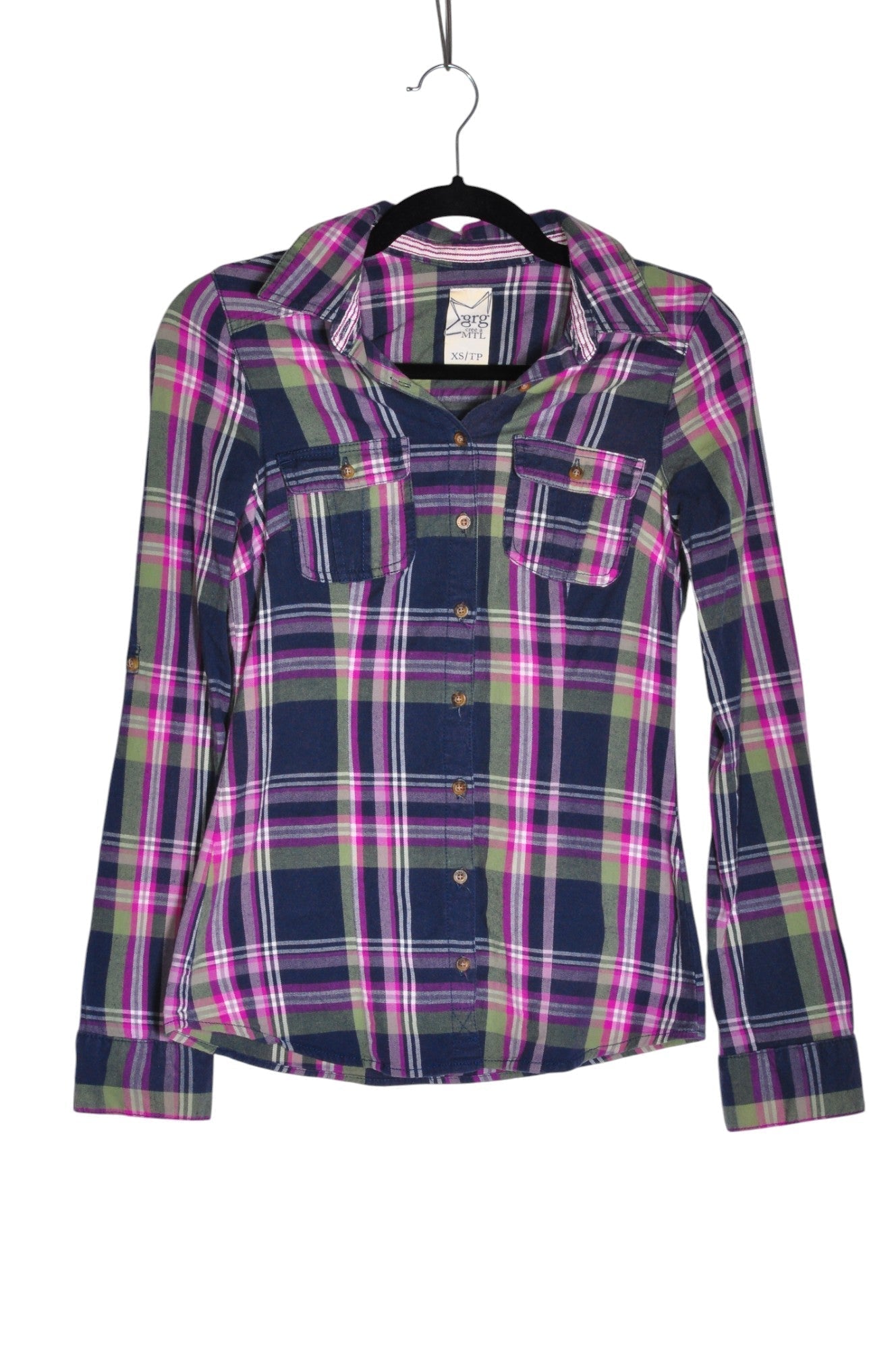 GRG DENIM Women Button Down Tops Regular fit in Blue - XS - Velora