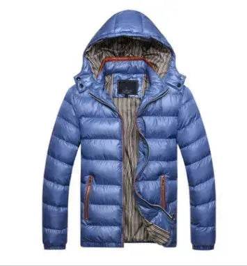 Winter leather Puffer coat for men Hooded padded Winter jacket for men - Velora