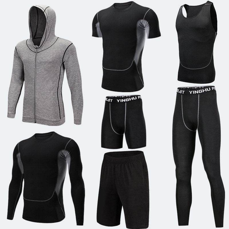 Compression Sport Fitness Workout Gym Outfit 7pcs set for men - Velora