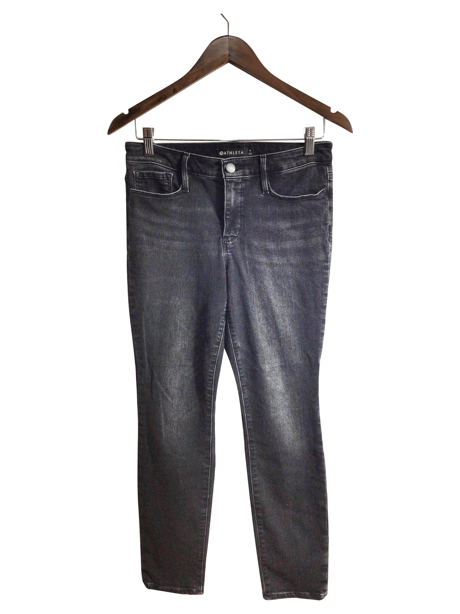 ATHLETA Women Straight-Legged Jeans Regular fit in Black - 6 - Velora