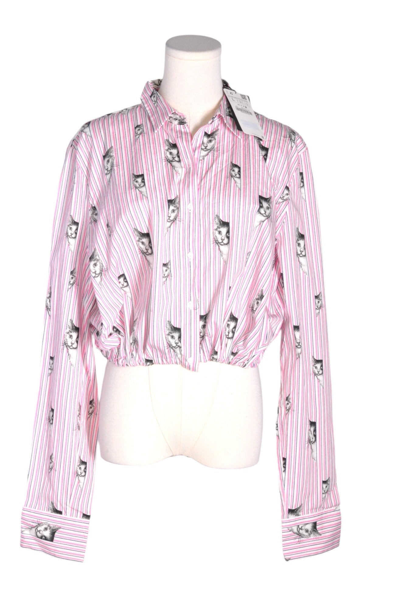 ZARA Women Crop Tops Regular fit in Pink - L - Velora