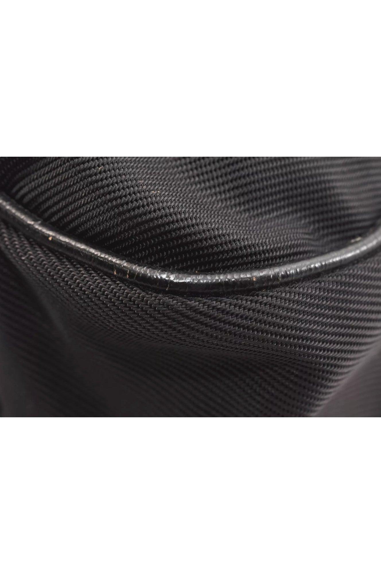 GUCCI Vintage Bamboo Shoulder Tote Bag Nylon Leather Black 7752K - Velora