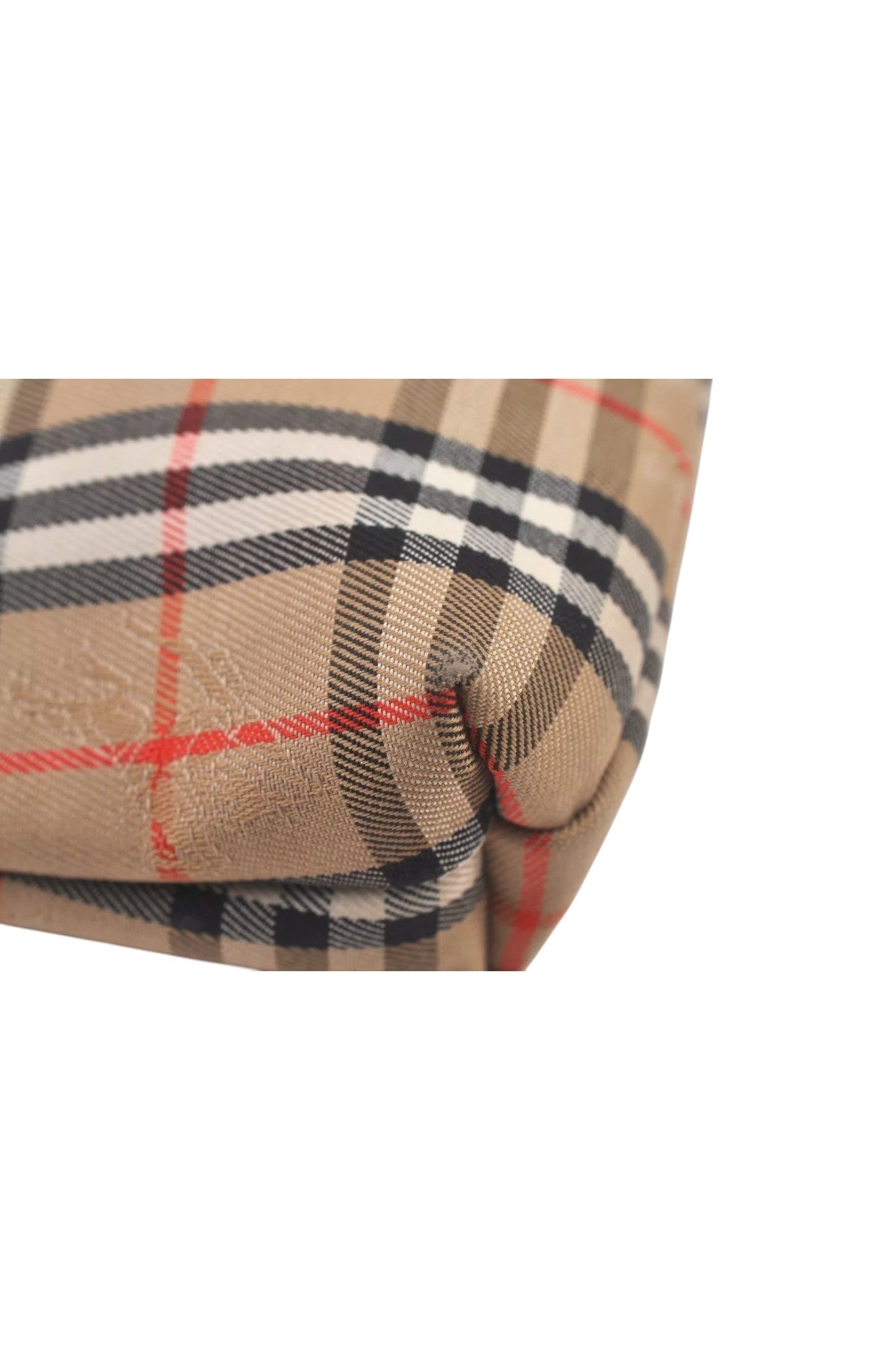 Authentic Burberrys Nova Check Clutch Hand Bag Patter Canvas Leather Beige 5510L - Velora