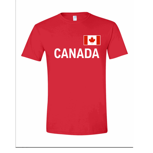 Canada World Football Fan Tee – Red - Velora