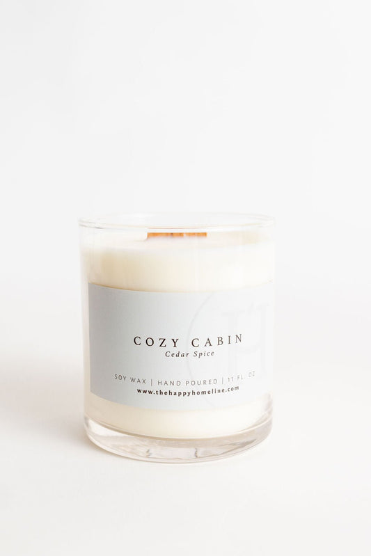 11 oz Cozy Cabin Wood Wick Candle - Velora Luxury Fashion